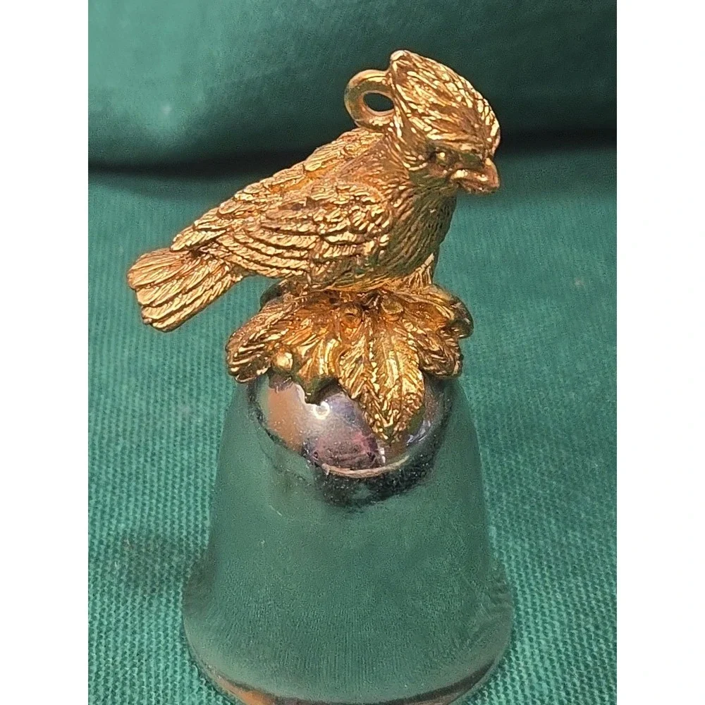 VTG Brass Bird on Silver plated bell approximately 2.5